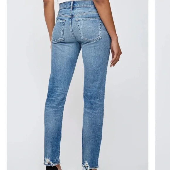 Moussy Distressed Blue Skinny Jeans - Picture 3 of 9